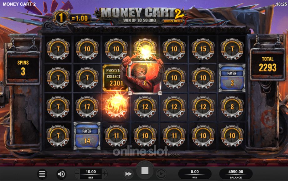 money cart 2 slot re spin feature