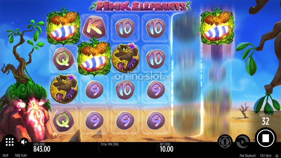 pink elephant slot mystery scatter symbol feature