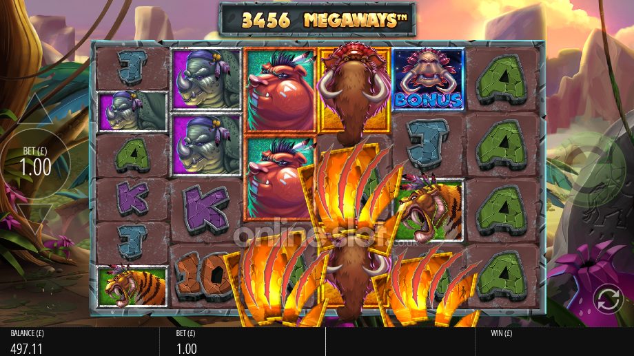 primal megaways slot mystery symbols feature