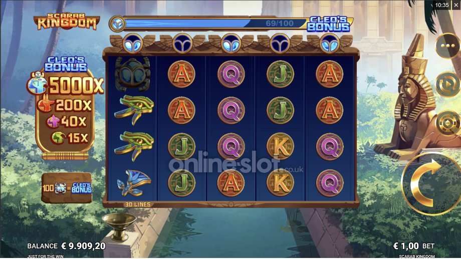 scarab kingdom slot base game