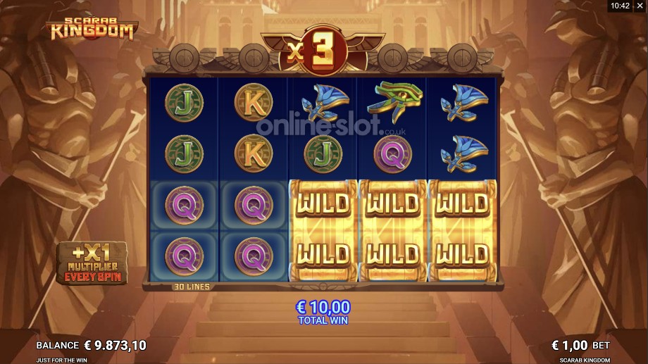 scarab kingdom slot pharaohs free spins feature