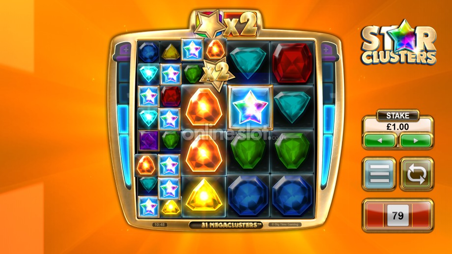 star clusters megaclusters slot gold wild multiplier feature