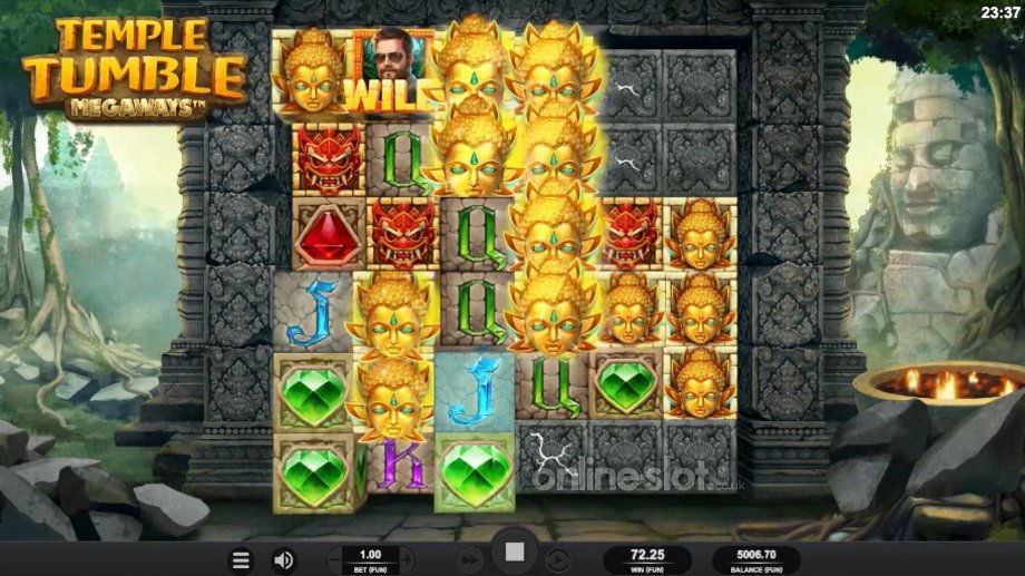 temple tumble megaways slot base game