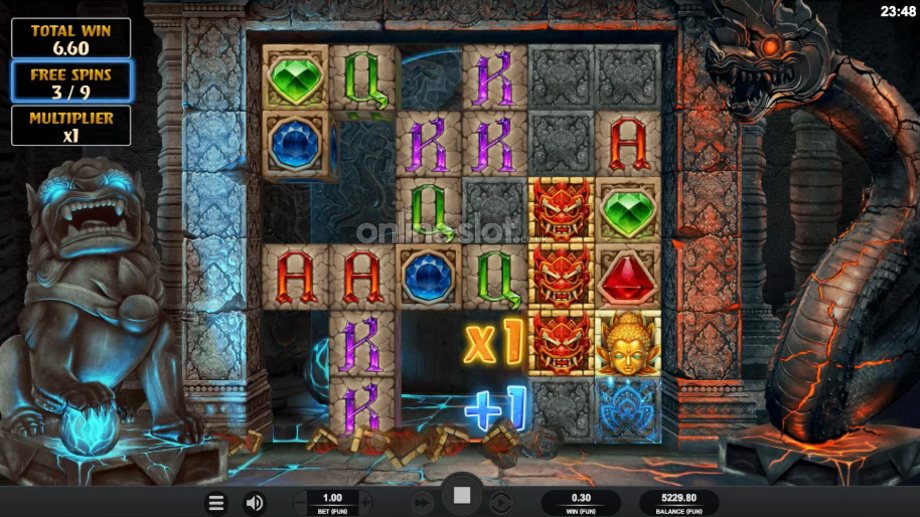 temple tumble megaways slot free spins feature