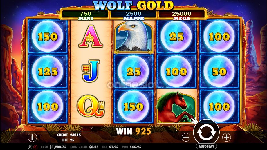wolf gold slot money respin feature