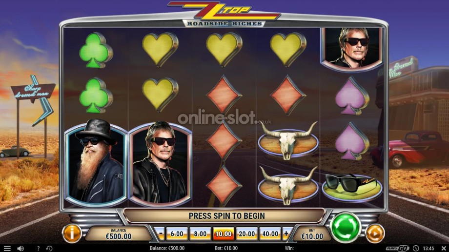 zz top roadside riches slot base game