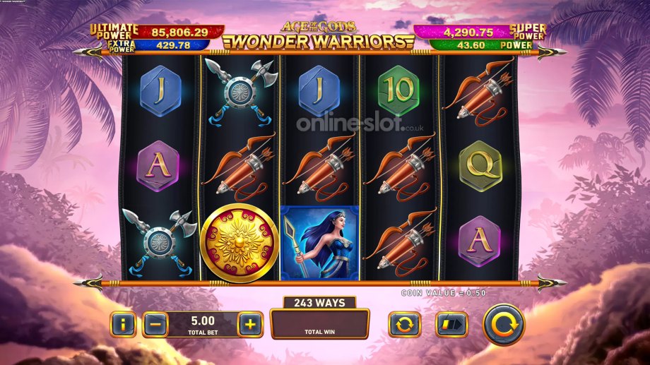 age of the gods wonder warriors slot base game