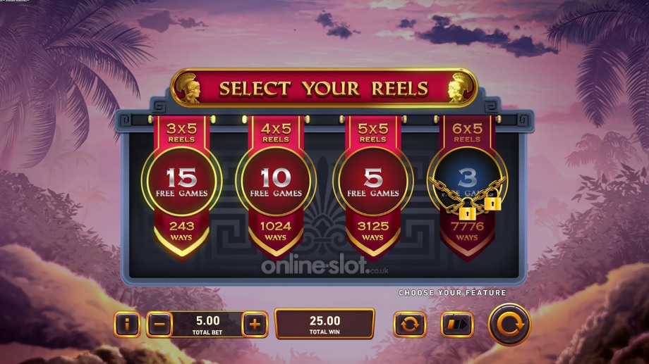 age of the gods wonder warriors slot free games feature