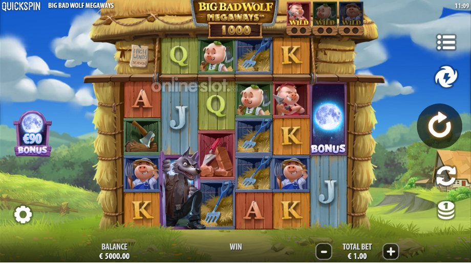 big bad wolf megaways slot base game