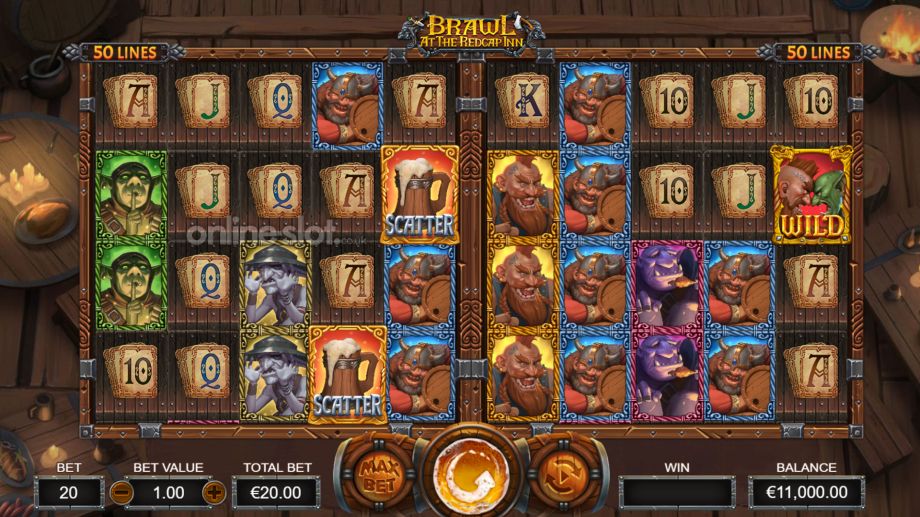 brawl at the red cap inn slot base game