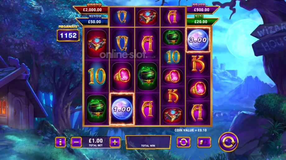 fire blaze blue wizard megaways slot base game