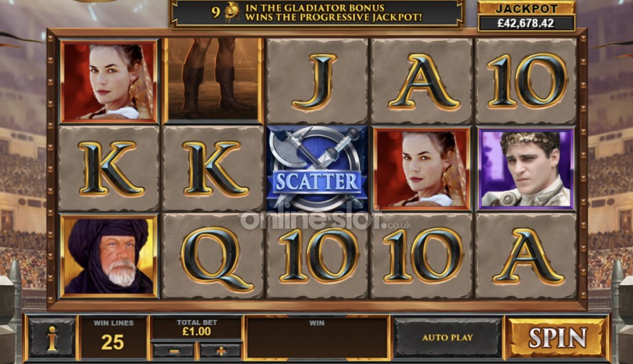 gladiator road to rome slot base game
