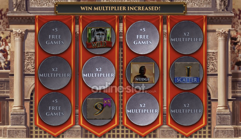 gladiator road to rome slot colosseum free games feature
