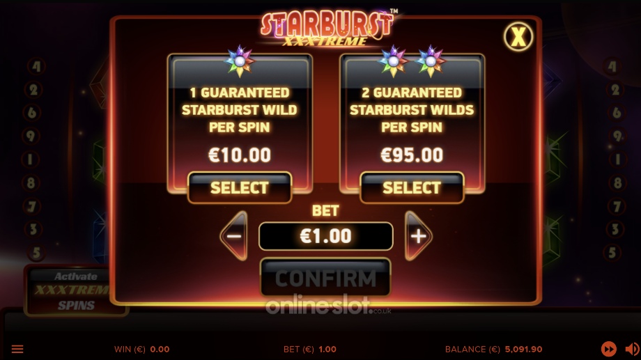 starburst xxxtreme slot xxxtreme spins feature