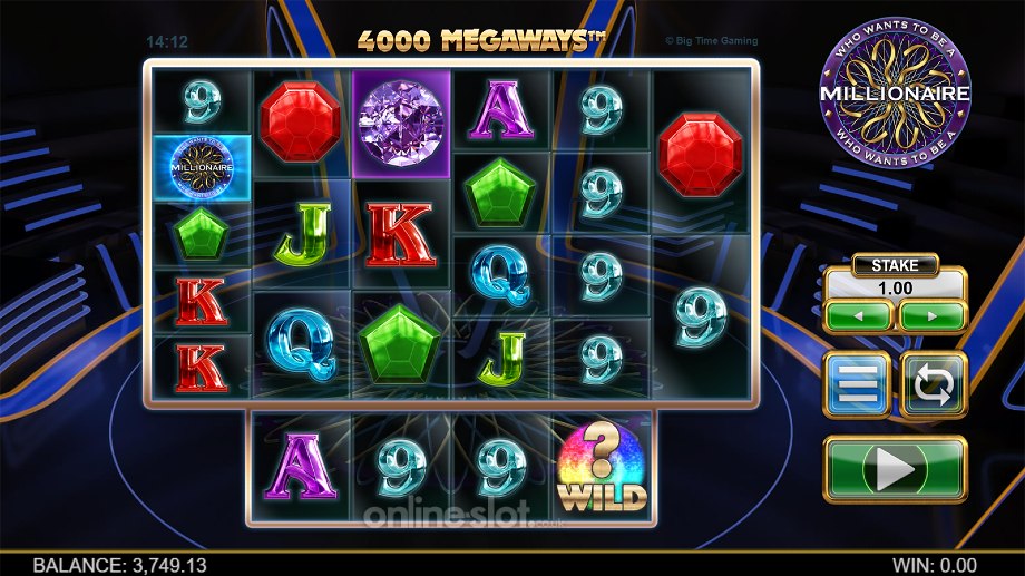 who wants to be a millionaire megaways slot base game