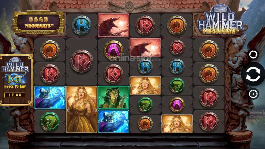 wild hammer megaways slot base game
