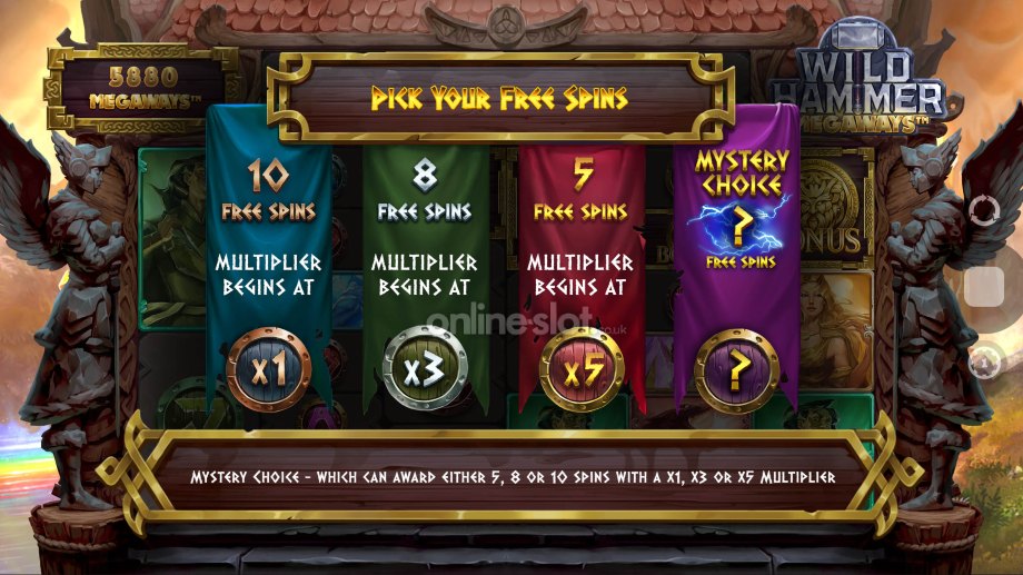 wild hammer megaways slot free spins feature