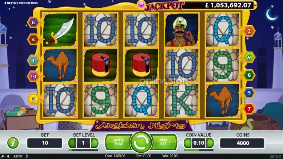 arabian nights slot base game
