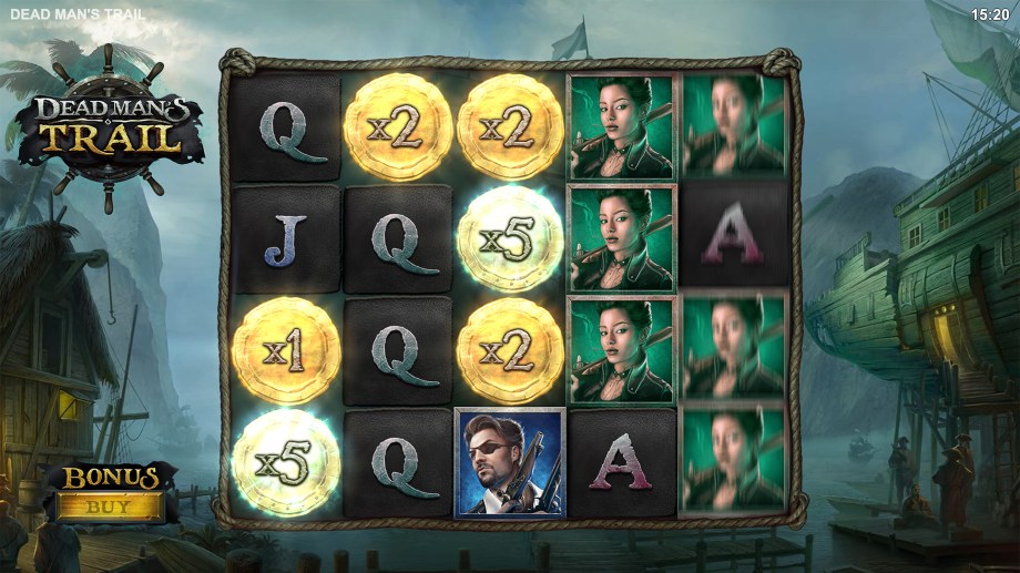 dead mans trail slot coin feature