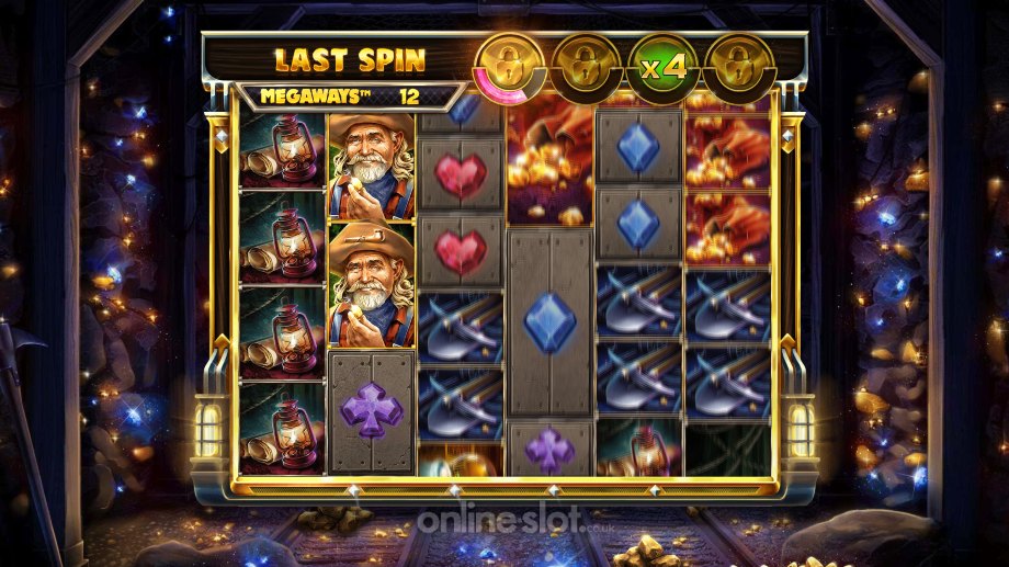 dynamite riches megaways slot gold spins feature