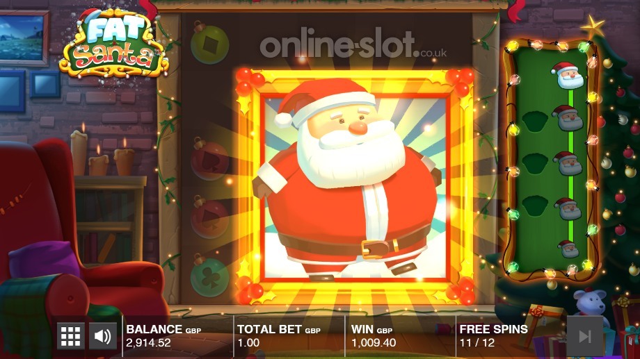 fat santa slot expanding wild santa feature