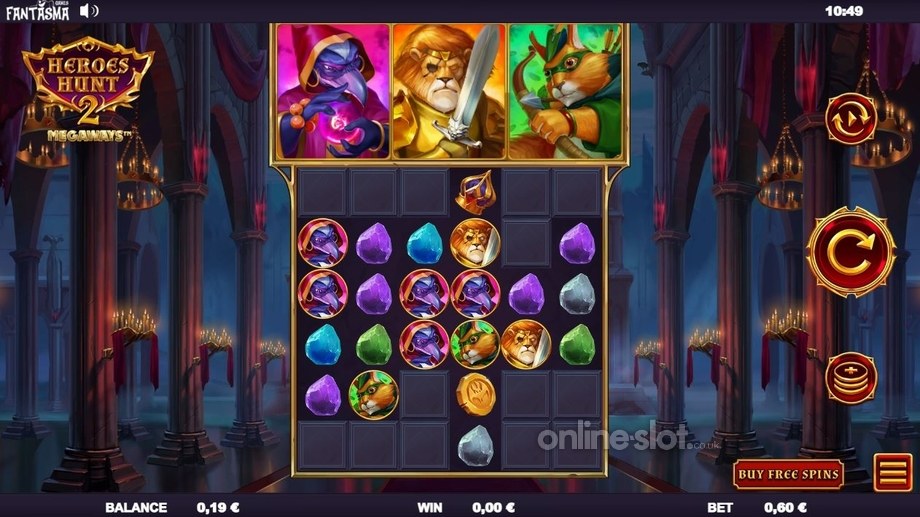 heroes hunt 2 megaways slot base game