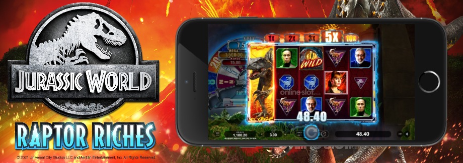 jurassic world raptor riches mobile slot