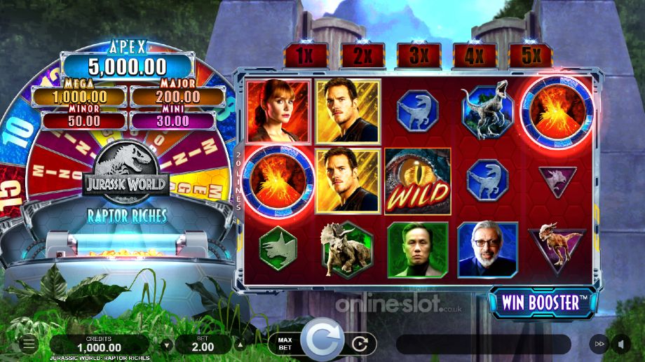 jurassic world raptor riches slot base game
