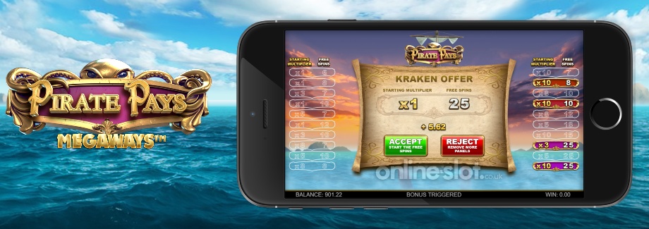 pirate pays megaways mobile slot