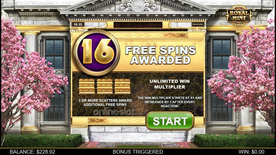royal mint megaways slot free spins feature