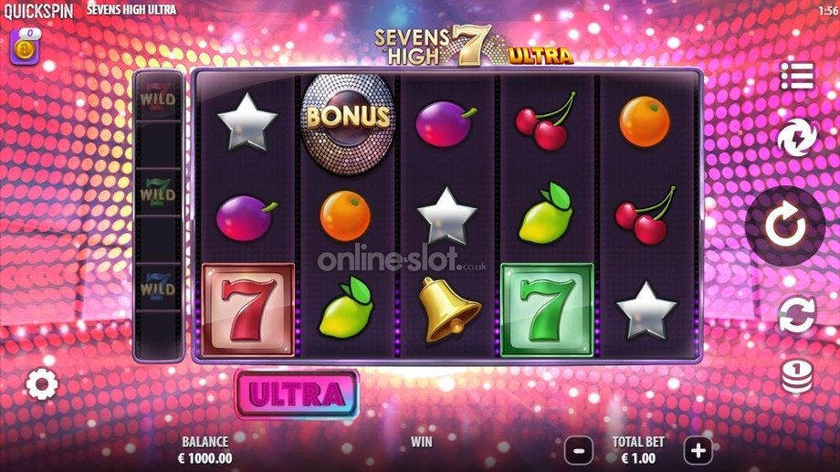 sevens high ultra slot base game