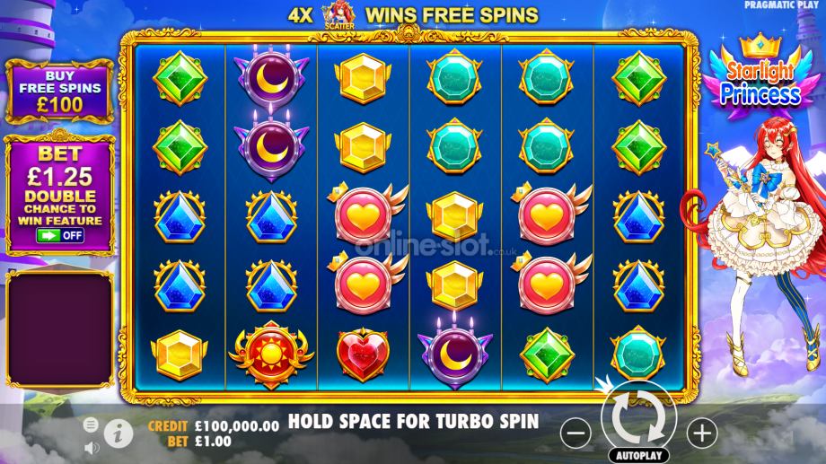 starlight princess slot base game