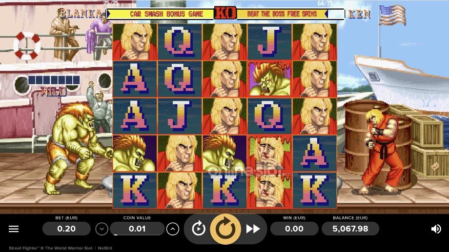 street fighter II the world warrior slot base game