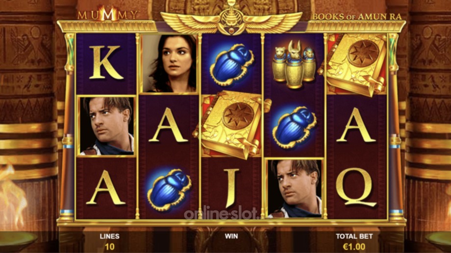 the mummy books of amun ra slot base game