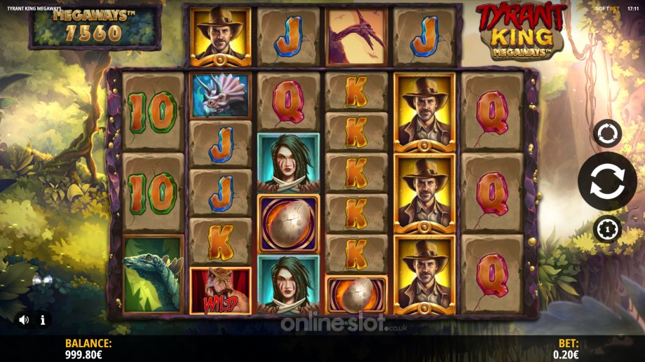 tyrant king megaways slot base game