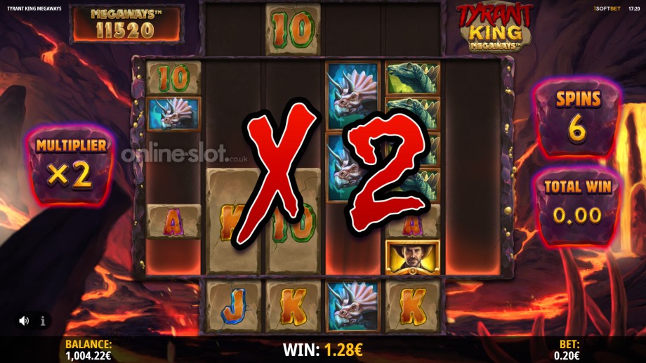 tyrant king megaways slot free spins feature