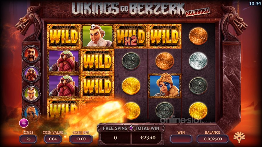 vikings go berzerk reloaded slot free spins feature