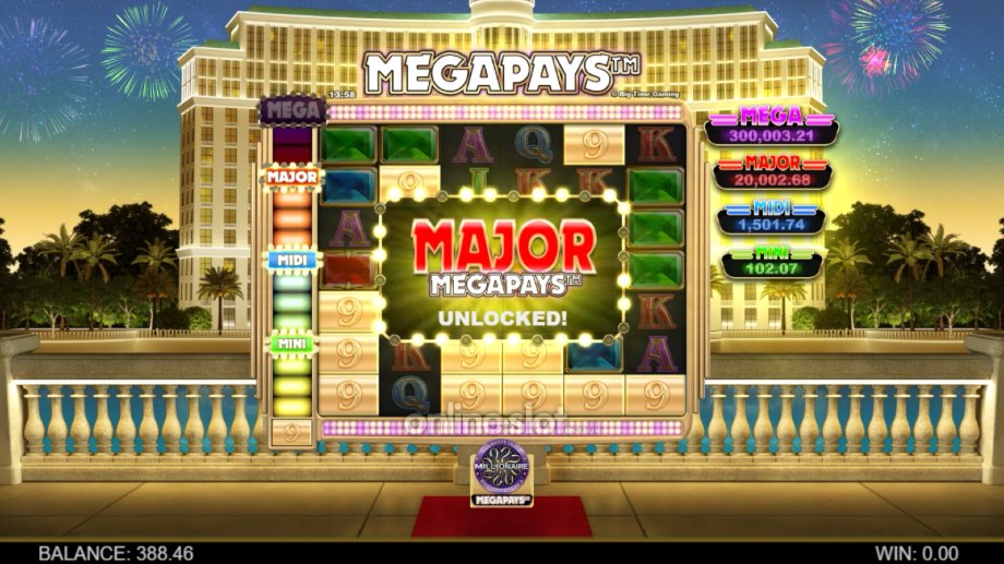 who wants to be a millionaire megapays slot megapays feature