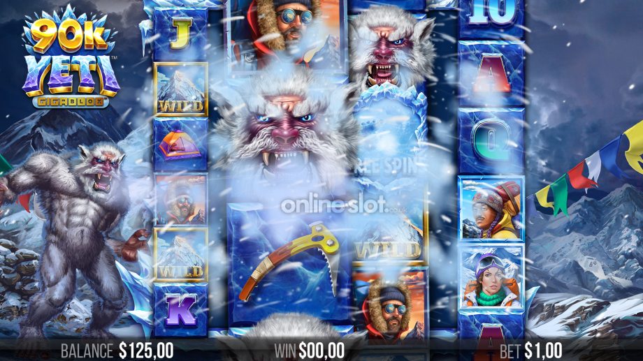90k yeti gigablox slot free spins feature
