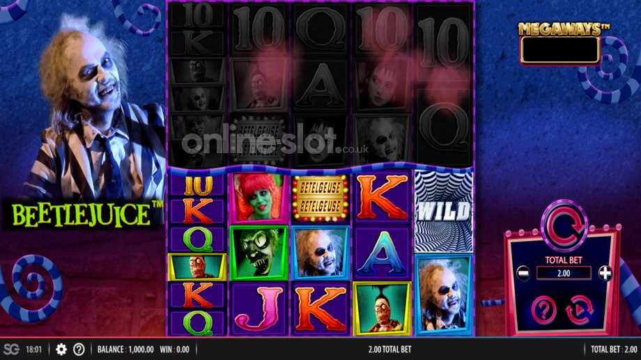 beetlejuice megaways slot base game