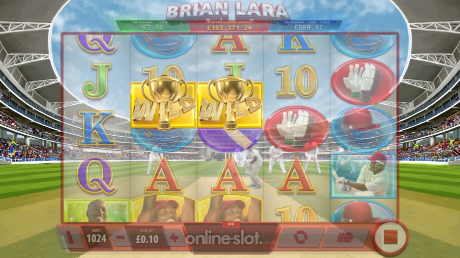 brian lara sporting legends slot the batter bonus spin feature