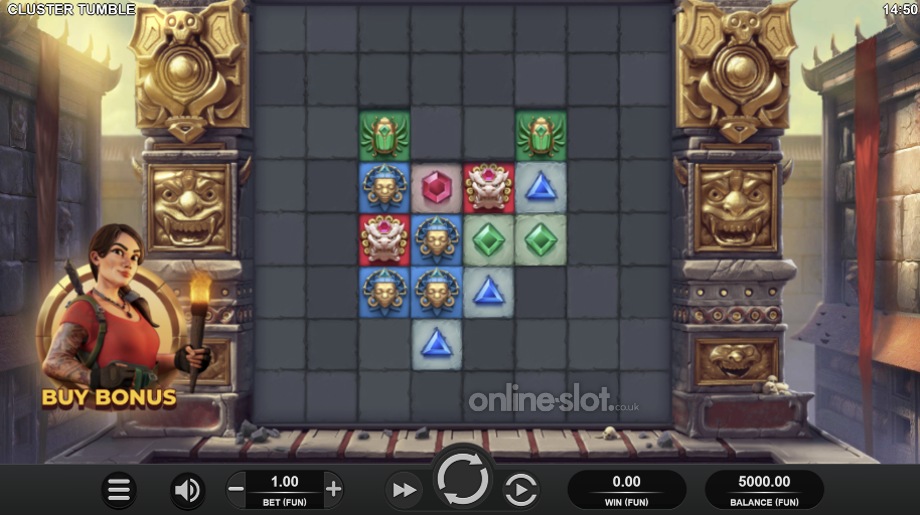 cluster tumble slot base game