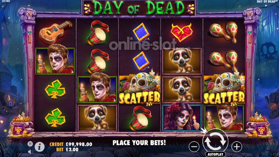 day of dead slot base game