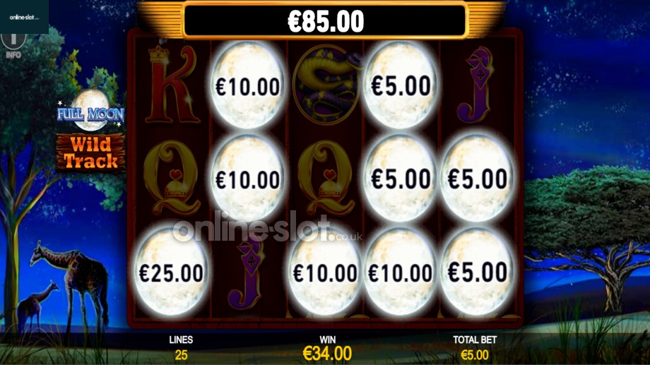 full moon wild track slot full bonus feature game