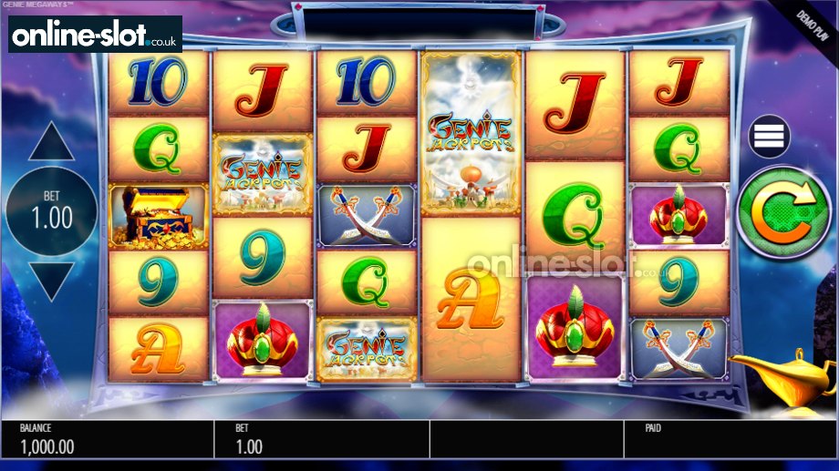 genie jackpots megaways slot base game