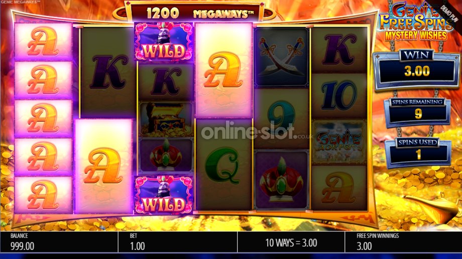 genie jackpots megaways slot free spins feature