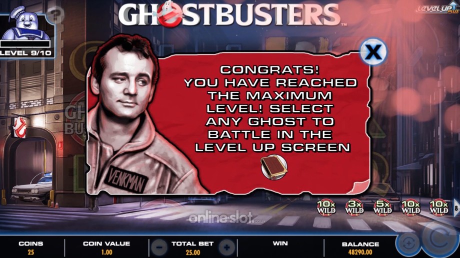ghostbusters plus slot level up plus feature