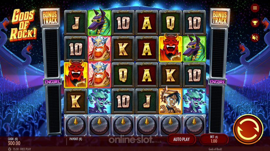 gods of rock slot base game
