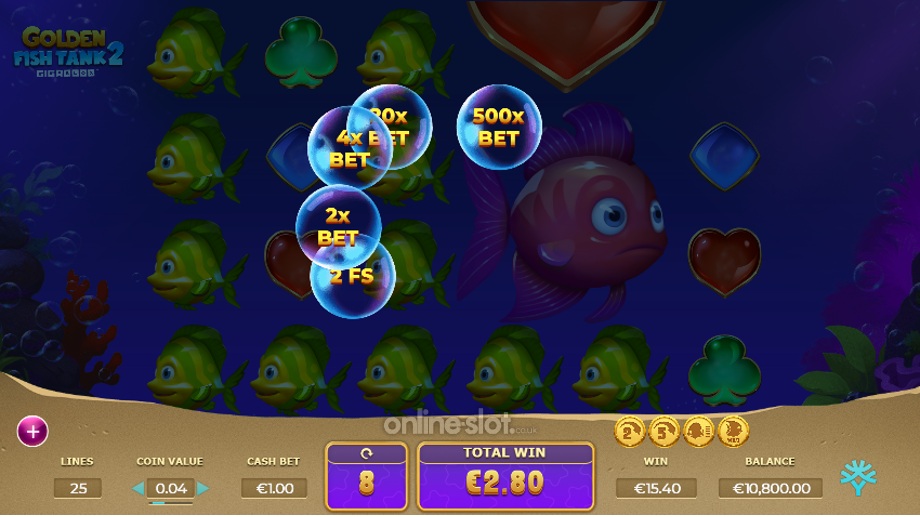 golden fish tank 2 gigablox slot treasure chest feature