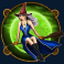 halloween fortune slot blue witch symbol